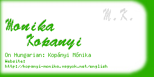 monika kopanyi business card